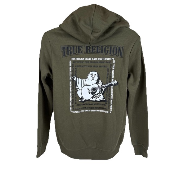 True Religion Other - True Religion Radiant Buddha Zip Up Hoodie Men's Small Kalamata Green New $119